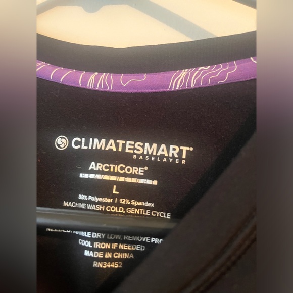 ClimateSmart BaseLayer Articore Women’s Large Black Long Sleeve Winter Shirt - Picture 4 of 4